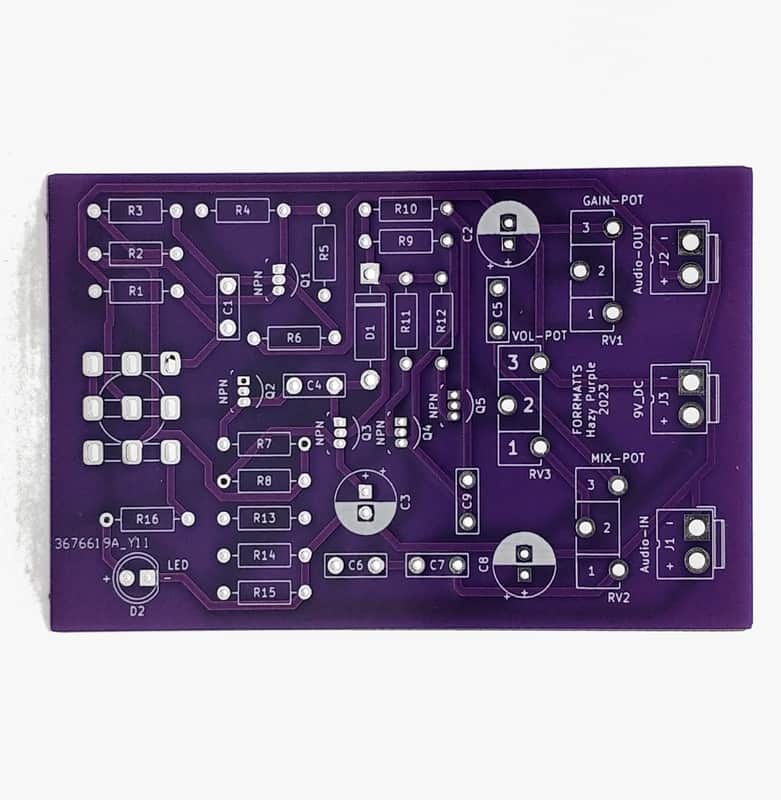 Forrmatts DIY-Hazy Purple PCB 2023 (Octave Down Fuzz) image 1