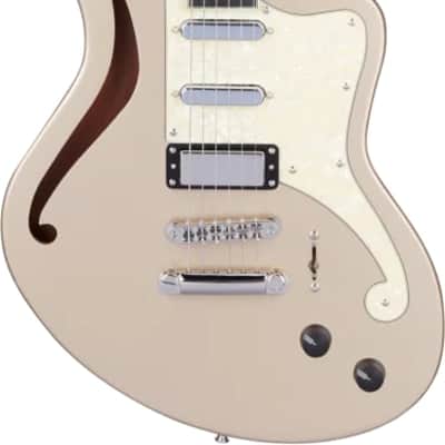 D'Angelico Deluxe Bedford SH Semi-hollowbody Electric Guitar - Desert Gold image 1