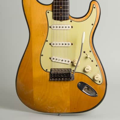 Fender  Stratocaster Owned and extensively used by Elliott Sharp Solid Body Electric Guitar (1964), ser. #L33715, black tolex hard shell case. image 5