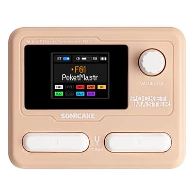 SONICAKE Pocket Master-Portable Multi Effects Pedal, 100+ Built-in Guitar/Bass/Acoustic Effects - Pink (Price includes the import duty to US buyer) image 1