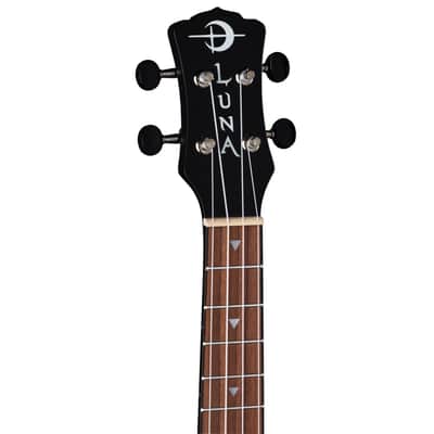 LUNA GUITARS - VINTAGE MAHAGONY TENOR UKELELE / UKE - BLACK image 5
