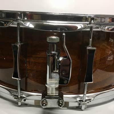 Pork Pie PP65X14LS Little Squealer 6.5x14" Birch/Mahogany Snare Drum  Lacquer - Walnut finish? includes Humes & Berg Tuxedo Soft Case image 10