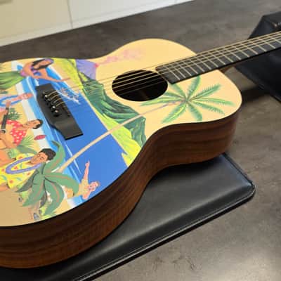 Martin Custom Shop 000-14 Hawaiian X Flame Koa Robert Armstrong Graphic Artwork USA American Auditorium Acoustic Guitar CASE QUEEN TIME CAPSULE Special Limited Edition image 19