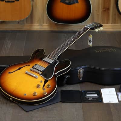 Minty! 2012 Gibson Custom Shop 1959 Historic ES-335 VOS Semi-Hollow Electric Guitar Sunburst + COA OHSC