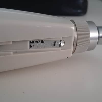 Set of 2x Sennheiser MD 421-N Cardioid Dynamic Microphones 1960s - 1980s - White image 14
