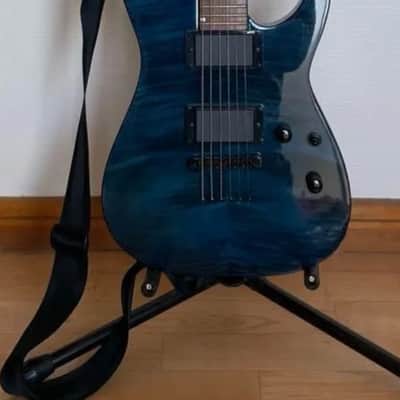 ESP M-II SAYO Hikawa bang dream x ESP collaboration guitar 2021 - Blue image 16