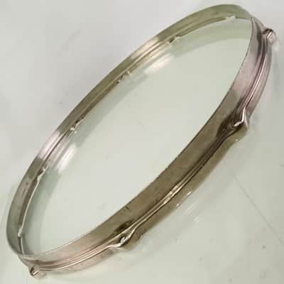 Leedy 16"10Lug Snare Drum Batter Rim/Hoop Vintage 20s Nickel Brass NOB Floor Tom image 4