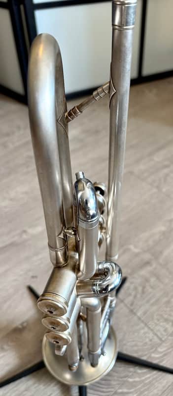 1951-1953 - Silver Plated, made in Paris France, Beaugnier Professional level Trumpet image 1