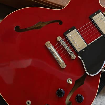 1998 Gibson ES-335 Dot Inlay Semi-Hollow Electric Guitar Figured Cherry Red + OHSC image 5