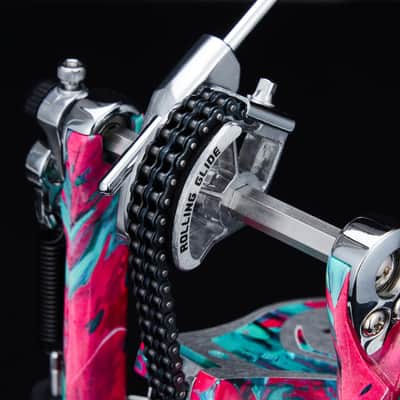 Tama HP900RMCS 50th Limited Iron Cobra Rolling Glide Single Pedal - Marble Coral Swirl image 13
