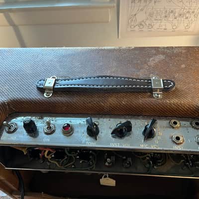 Fender Deluxe 5E3 Narrow Panel 15-Watt 1x12" Guitar Combo 1955 - 1960 - Tweed image 3