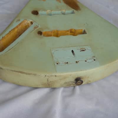 Vintage Lefty 1965 Fender Jazz Bass Body, Pre CBS, Was White, ReShaped, No Route image 5