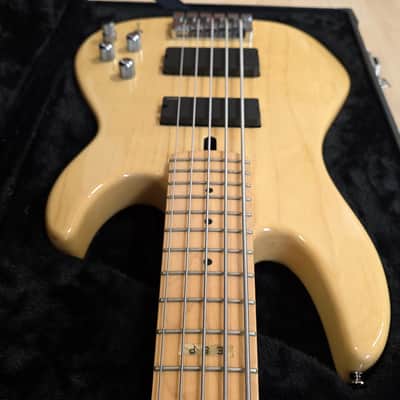 ESP Surveyor 5 Bass Natural Ash EMG Five String Pro Artist Studio Bass 2010 OHSC MIJ Japan Precision-Jazz Body image 13