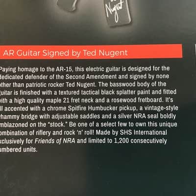 SHS INTERNATIONAL "NRA"  AR-15 TED NUGENT AUTOGRAPHED BLACK image 7