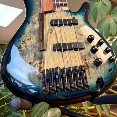 Ibanez SRAS7-CBS Bass Workshop Hybrid Fretless Soundgear 2023 - Present - Cosmic Blue Starburst image 4