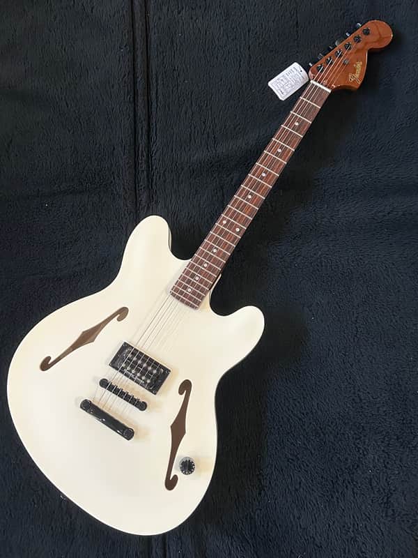 Fender  Tom DeLonge Signature Starcaster - Satin Olympic White 6lbs. 4.7oz #ID24001835 image 1