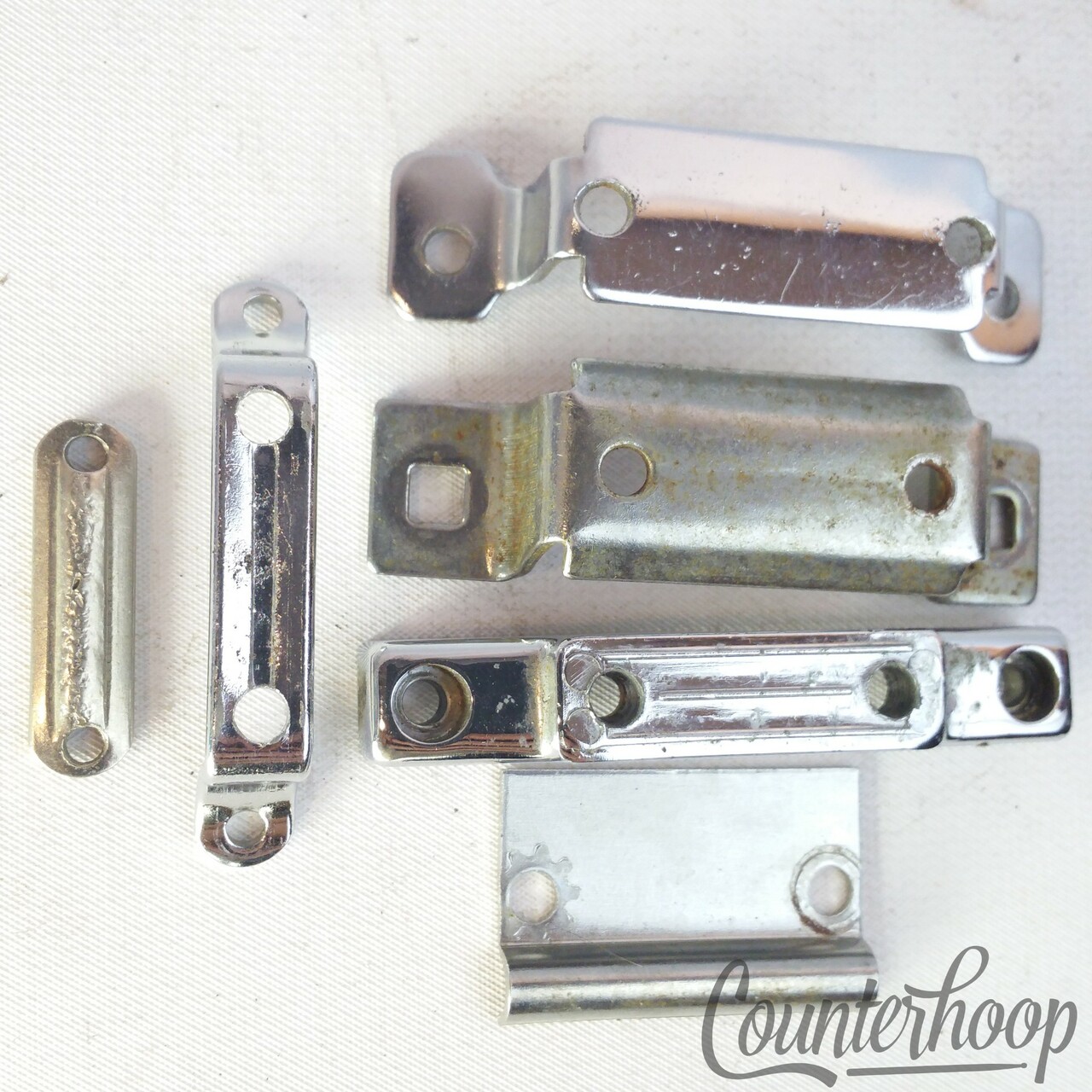 Tama/Pearl Butt Plate DW Pedal Heel Plate Parts 70s-80s Snare Drum Lot Japan — main photograph