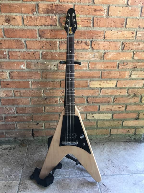 2011 GIBSON Melody Maker Flying V Guitar w/ Maple Body, Mahogany Neck, Natural Finish & Duncan JB! image 1