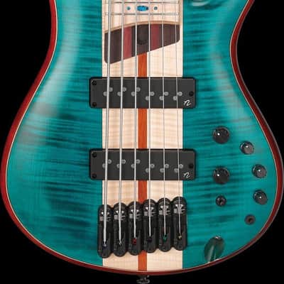 Ibanez 1B-SR1426BCGL Premium SR Electric Bass 6-String - Caribbean Green Low Gloss + Gig Bag – B-Stock image 5