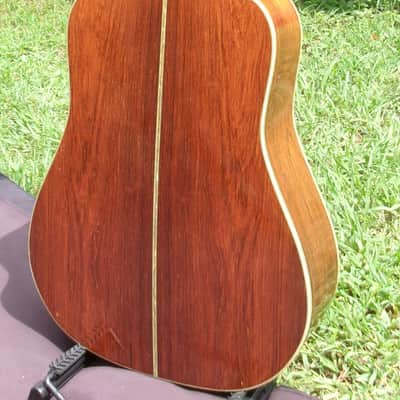 1975 Yairi YW-600 Dreadnought Guitar New Jacaranda Natural+Vintage Hard Case image 9