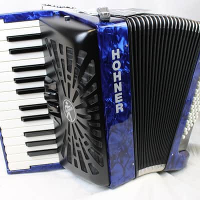 NEW Blue Hohner Bravo II Piano Accordion MM 26 48 image 1