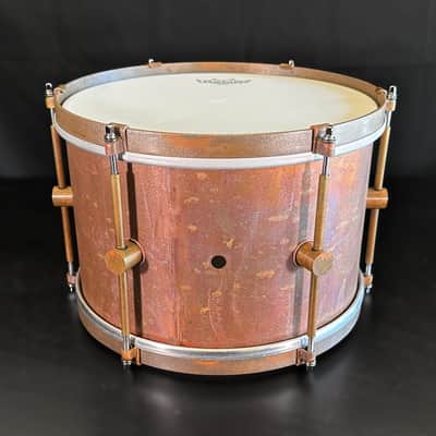 A&F Drum Co. Raw Copper Bop Drum Set (12/14/18) 2025 - Copper Patina image 9