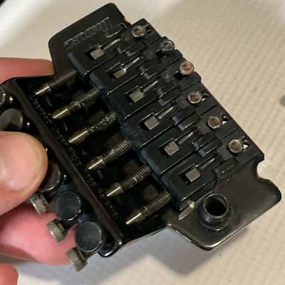 2000's Ibanez Logo Series Licensed Black Floyd Rose Double Locking Tremolo Bridge image 14