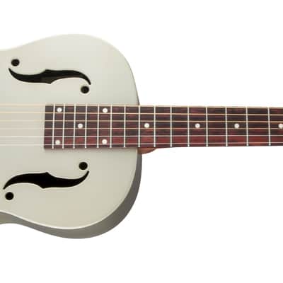 Gretsch G9201 Honey Dipper Round-Neck, Brass Body Biscuit Cone Resonator Guitar, Shed Roof Finish image 6