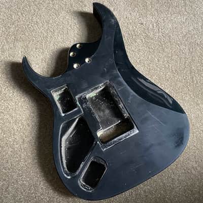 HH Basswood Black Double Cutaway Guitar Body image 5