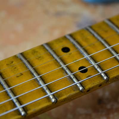 American Fender Custom Telecaster  Standard Relic Blue Sparkle image 14