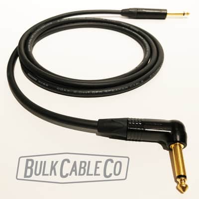 5 FT - Mogami 3082 Speaker Cable - Amp To Cab - Neutrik Gold Right Angle To Straight Connectors image 4