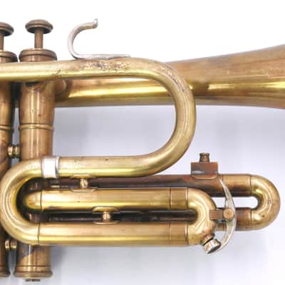 1952 Olds Studio Cornet in Raw Brass w/Nickel flare image 15