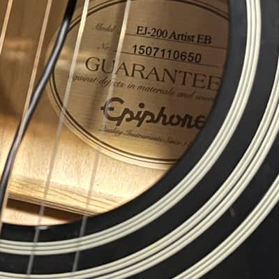 Epiphone EJ200 Artist Series Super Jumbo 2008 - 2012 - Ebony image 5