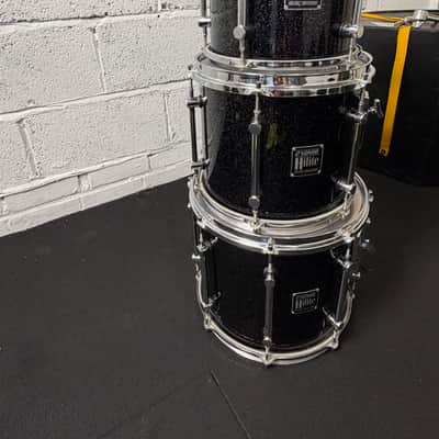 Sonor Hilite drum set Early 1990s - Black diamond, chrome hardware Bild 3