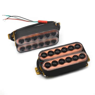 Transparent Neck and Bridge Guitar Large Pole Humbucker Pickups image 5