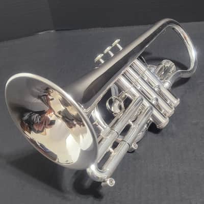Getzen Capri 580S Cornet  ,2 Mouthpieces & soft case  .1980-1985 - Silver plated image 12