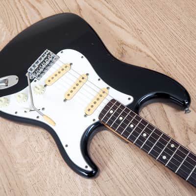 1986 Squier by Fender Stratocaster '62 Vintage Reissue Black Slab Board, Japan MIJ image 8