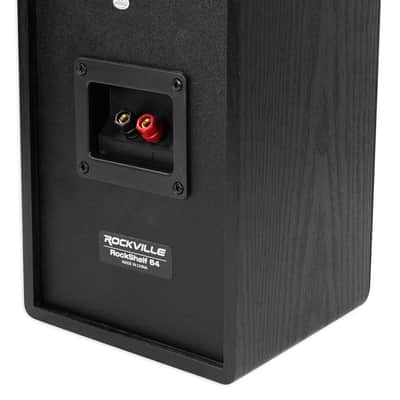 2) Rockville RockShelf 64B 400w Black 6.5" Home Theater Bookshelf Speakers/4 Ohm image 7