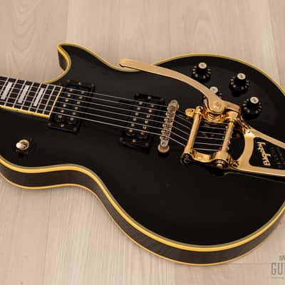1981 Greco Super Real Custom EG1000 Black Beauty Vintage Guitar w/ Maxon Dry Z Pickups, Bigsby B7, Case image 10