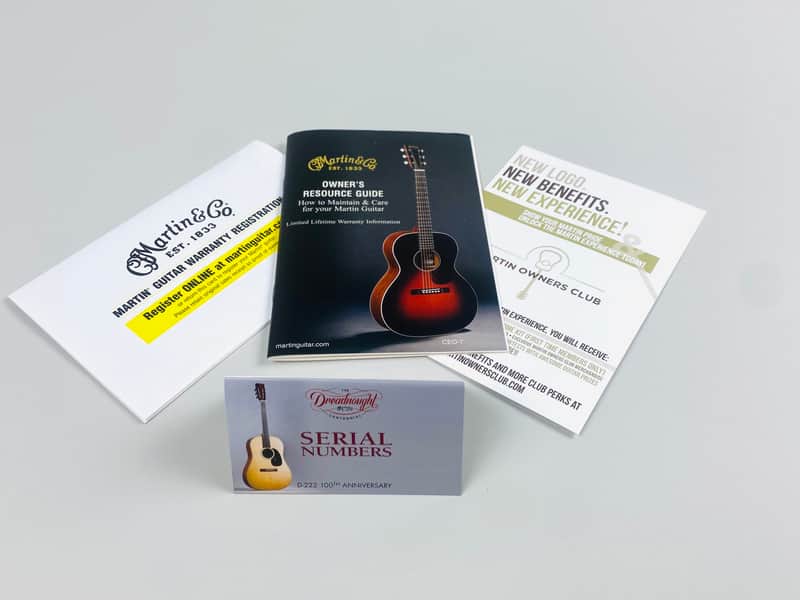Martin Owners Manual Warranty Card and More. 2016 image 1