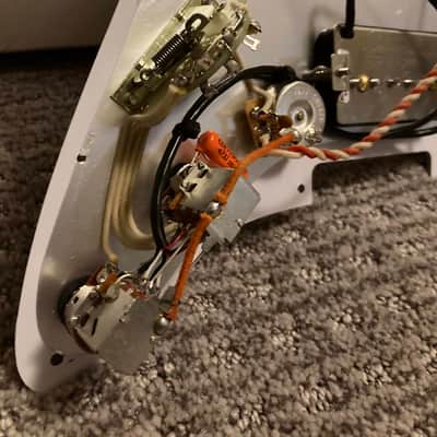 920D Custom Seymour Duncan P-Rails HH Trembucker On Bridge Treble Bleed Loaded Strat Pickguard - Tortoise Shell/Aged White image 4