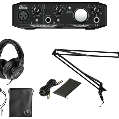 Mackie 1-Person Podcast Podcasting Recording Kit w/ EM-89D Mic+Boom+Headphones image 1