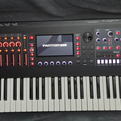 Roland Fantom 6 (EX Upgrade Applied) 61-Key (Synthesizer) Workstation Keyboard - Black/Red