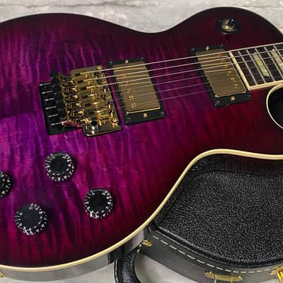 NEW! Gibson Custom Les Paul Axcess Standard Figured Top Floyd Rose Electric Guitar - Greatest Hits II - Authorized Dealer - Tri-Berry Burst - WOW! 8.5lbs - G07453 image 4