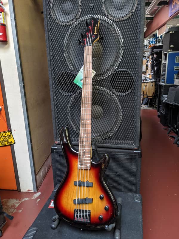Sleeper! Brand New Johnson 5 String Sunburst Finish Bass Guitar - Looks & Plays & Sounds Excellent! image 1