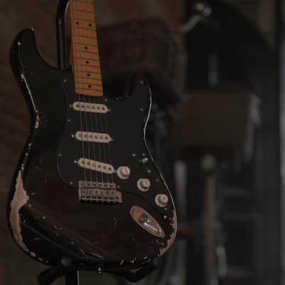 Del-Tone 50s S-Style - Black - Heavy Aging image 3