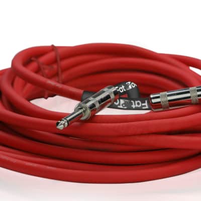 FAT TOAD 25ft 1/4" Speaker Cables (Red-FlexPRO Series) 2-Pack – Audio Patch DJ Cords with Male Jack Connectors, 12 AWG Wire for Amp & Studio Gear image 8