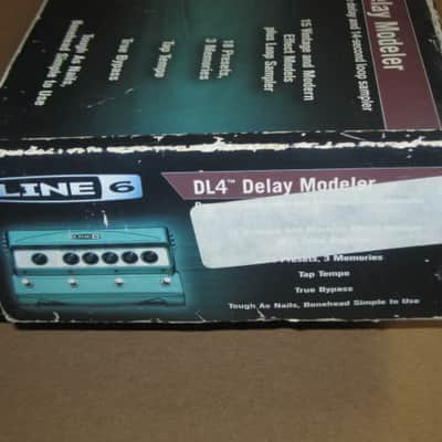 used with wear Line 6 EMPTY Cardboard Box for DL4 Delay Modeler + original Pilot's Handbook, sheet w/ 4 very small black stickers, & styrofoam battery holder (NO: pedal / batteries) mid 2000s - mid 2010s (not for MkII ver) image 10