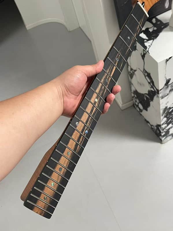 round-end stainless steel AAAA 22frets roasted flame Maple 22fret Roasted flame Maple Electric guitar neck Ebony fingerboard。 image 1