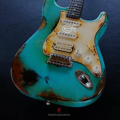 Fender Stratocaster HSS Seafoam Green Heavy Aged Relic image 3